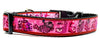 Cheshire Cat dog collar handmade adjustable buckle collar 1"wide or leash fabric - Furrypetbeds