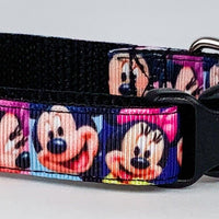 Mickey Mouse Dog collar handmade adjustable buckle collar 5/8" wide or leash