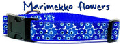 Marimekko Flowers dog collar handmade adjustable buckle collar 1" wide or leash Petcollarshandmade