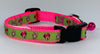 Minnie Mouse cat or small dog collar 1/2" wide adjustable handmade bell or leash Petcollarshandmade