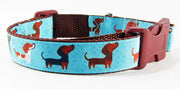 Dachshund dog collar handmade adjustable buckle collar 1" wide or leash Petcollarshandmade