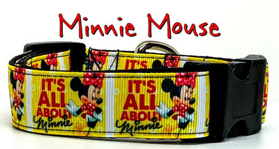 Minnie Mouse Dog collar handmade adjustable buckle collar 1