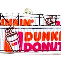 Dunkin Donuts Dog collar handmade adjustable buckle 5/8"wide or leash small dog Petcollarshandmade