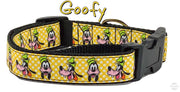 Goofy dog collar handmade adjustable buckle collar 1" wide or leash fabric Petcollarshandmade