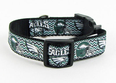 Eagles dog collar handmade adjustable buckle collar football 1