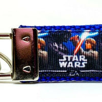 Star Wars Key Fob Wristlet Keychain 1"wide Zipper pull Camera strap handmade - Furrypetbeds