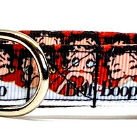 Betty Boop dog collar handmade adjustable buckle collar 5/8" wide or leash