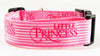 Princess Dog collar handmade adjustable buckle collar 1" wide or leash Pink Petcollarshandmade