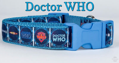 Doctor Who dog collar handmade adjustable buckle collar 1