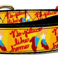 NO PLACE LIKE HOME dog collar handmade adjustable buckle collar 1"wide or leash - Furrypetbeds