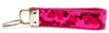 Camo Pink Key Fob Wristlet Keychain 1"wide Zipper pull Camera strap handmade