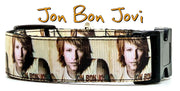 Jon Bon Jovi dog collar Handmade adjustable buckle 1" or 5/8"wide or leash Rock Petcollarshandmade