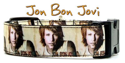 Jon Bon Jovi dog collar Handmade adjustable buckle 1