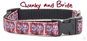 Chuck & Bride Dog collar handmade adjustable buckle collar 5/8"wide or leash - Furrypetbeds