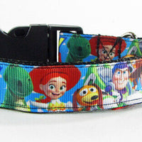 Toy Story dog collar handmade adjustable buckle collar 1" wide or leash