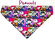 Peanuts Snoopy Dog Bandana Over the Collar dog bandana Dog collar bandana Petcollarshandmade