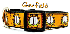 Garfield dog collar handmade adjustable buckle collar 1" wide or leash movie
