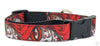 Day Of The Dead dog collar handmade adjustable buckle collar 1"wide or leash - Furrypetbeds