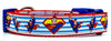 Superman dog collar handmade adjustable buckle collar 1" or 5/8" wide or leash