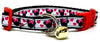 Minnie Mouse cat & small dog collar 1/2" wide adjustable handmade bell or leash