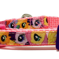 My Little Pony cat & small dog collar 1/2"wide adjustable handmade bell or leash - Furrypetbeds