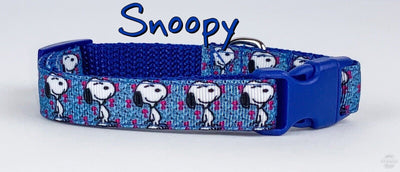 Snoopy dog collar handmade adjustable buckle collar 5/8