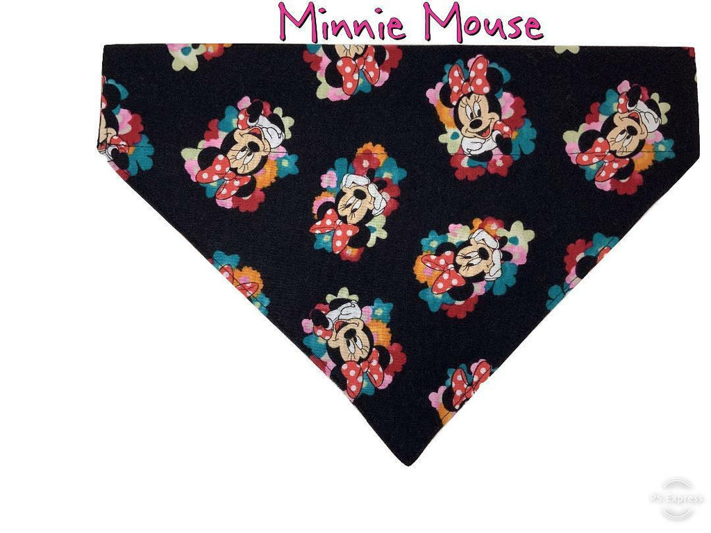 Minnie Mouse Dog Bandana Over the Collar bandana Dog collar bandana puppy Petcollarshandmade