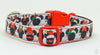 Mickey Mouse Christmas Dog collar handmade adjustable buckle collar 5/8" wide - Furrypetbeds