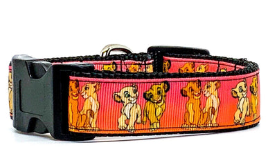 Simba & Nala Lion King dog collar handmade adjustable buckle 1