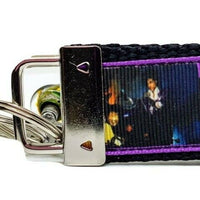 Prince Purple Rain Key Fob Wristlet Keychain 1 1/4"wide Zipper pull strap - Furrypetbeds