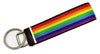 Rainbow Pride Key Fob Wristlet Keychain 1"wide Zipper pull Camera strap handmade - Furrypetbeds