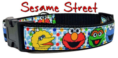 Sesame Street dog collar, handmade, adjustable, buckle collar, 1
