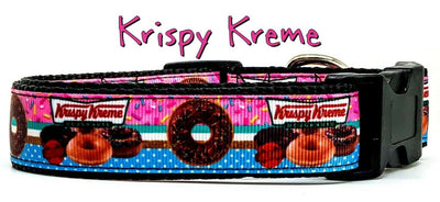 Krispy Kreme dog collar handmade adjustable buckle 1
