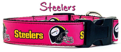 Steelers girl dog collar handmade adjustable buckle 1