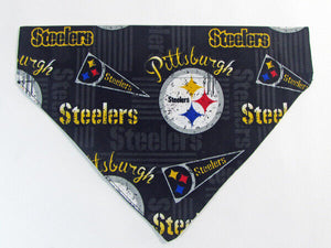 Steelers Dog Bandana Over the Collar dog bandana Dog collar bandana football