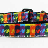 The Beatles dog collar handmade adjustable buckle collar 1"or 5/8"wide or leash Petcollarshandmade