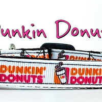 Dunkin Donuts cat or small dog collar 1/2"wide adjustable handmade bell or leash
