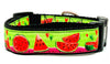 Watermelon dog collar handmade adjustable buckle collar 1"or 5/8" wide or leash Petcollarshandmade