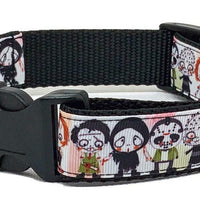 Horror characters dog collar handmade adjustable buckle collar 1"wide leash - Furrypetbeds