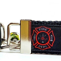 Fire Dept. Key Fob Wristlet Keychain 1 1/4"wide Zipper pull Camera strap - Furrypetbeds