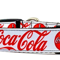 Coca Cola dog collar handmade adjustable buckle collar 1"or 5/8" wide or leash Petcollarshandmade