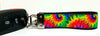 Tie Dye Key Fob Wristlet Keychain 1"wide Zipper pull Camera strap handmade
