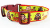 Curious George dog collar Handmade adjustable buckle collar 1"wide or leash - Furrypetbeds