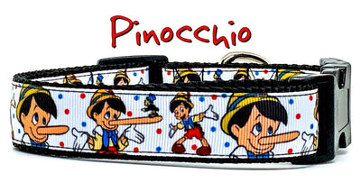 Pinocchio dog collar handmade adjustable buckle collar 1