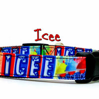 ICEE dog collar handmade adjustable buckle collar 5/8" wide or leash Petcollarshandmade