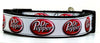 Dr Pepper Dog collar handmade adjustable buckle collar 1" or 5/8" wide or leash