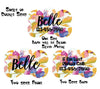 Pet ID Tag WildFlowers Personalized Custom Double Sided Pet Tag w/name & number