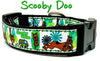 Scooby Doo dog collar handmade adjustable buckle collar 1" wide or leash Petcollarshandmade