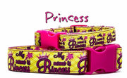 My Name is Princess dog collar handmade adjustable buckle 1"or5/8"wide or leash Petcollarshandmade
