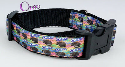 Oreo dog collar handmade 12.00 all sizes adjustable buckle collar 1
